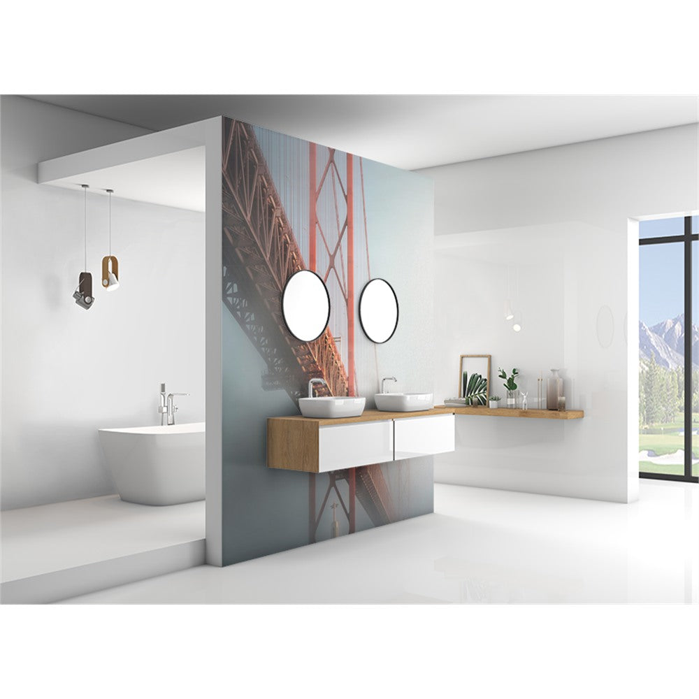Panneau mural douche VIPANEL - Paysage urbain Pont 25 Avril - Finition brillant