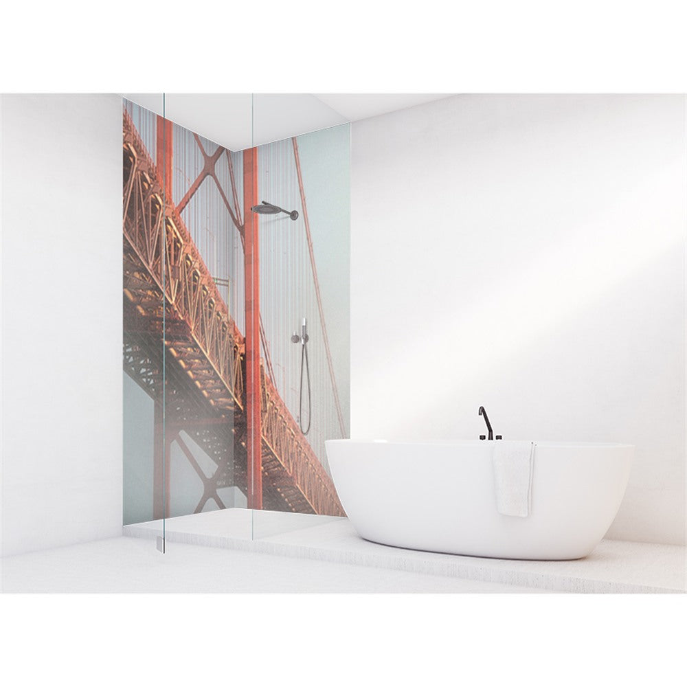 Panneau mural douche VIPANEL - Paysage urbain Pont 25 Avril - Finition brillant