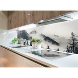 Panneau mural douche VIPANEL - Inspiration nature Montagne Brumeuse - Finition brillant