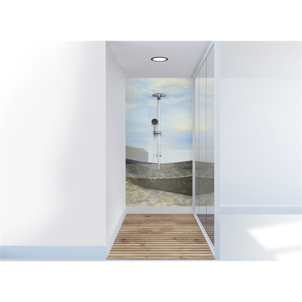 Panneau mural douche VIPANEL - Inspiration nature Bateau de pêcheur - Finition brillant