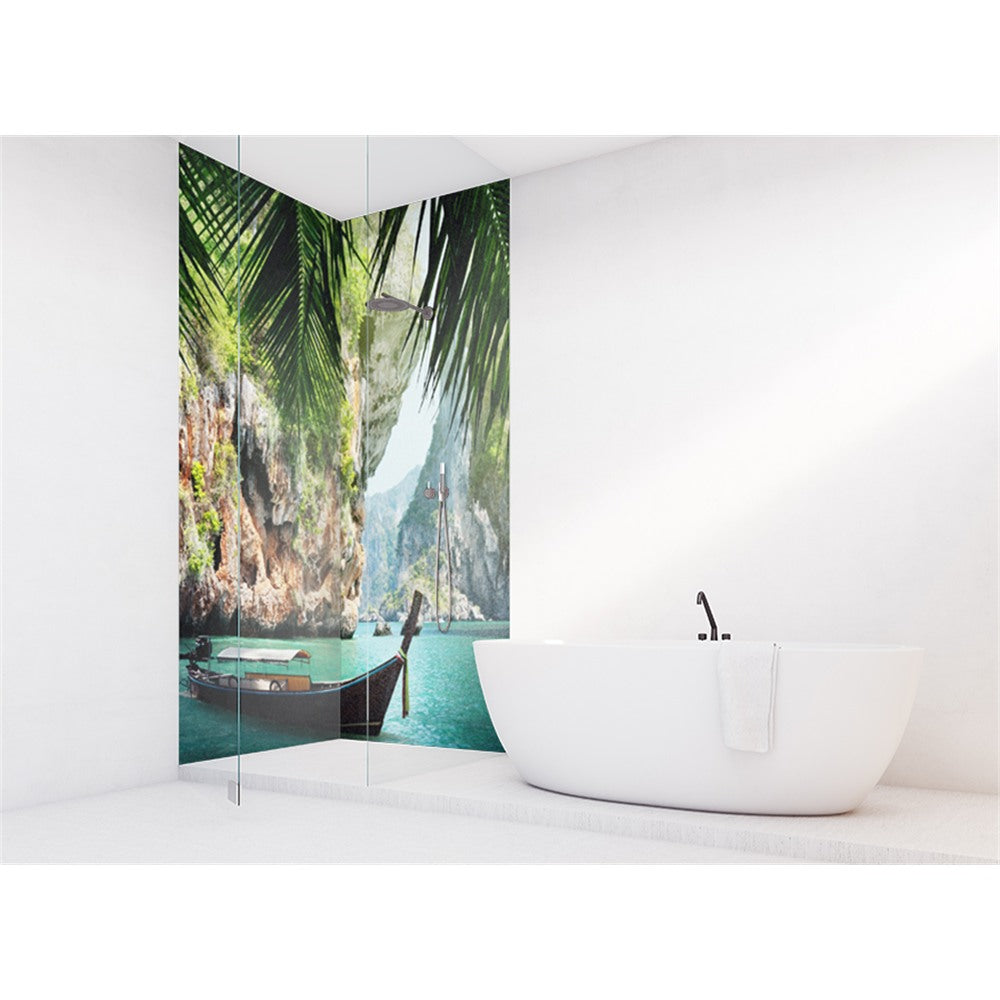 Panneau mural douche VIPANEL - Inspiration nature Thaïlande 2 - Finition brillant