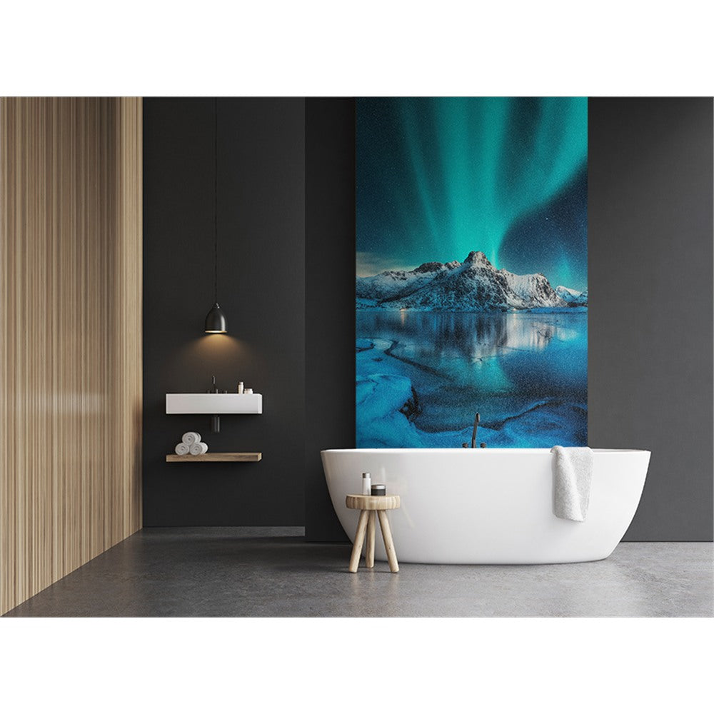 Panneau mural douche VIPANEL - Inspiration nature Aurore boréale - Finition brillant