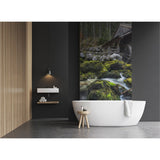 Panneau mural douche VIPANEL - Inspiration nature Cabane en montage - Finition brillant