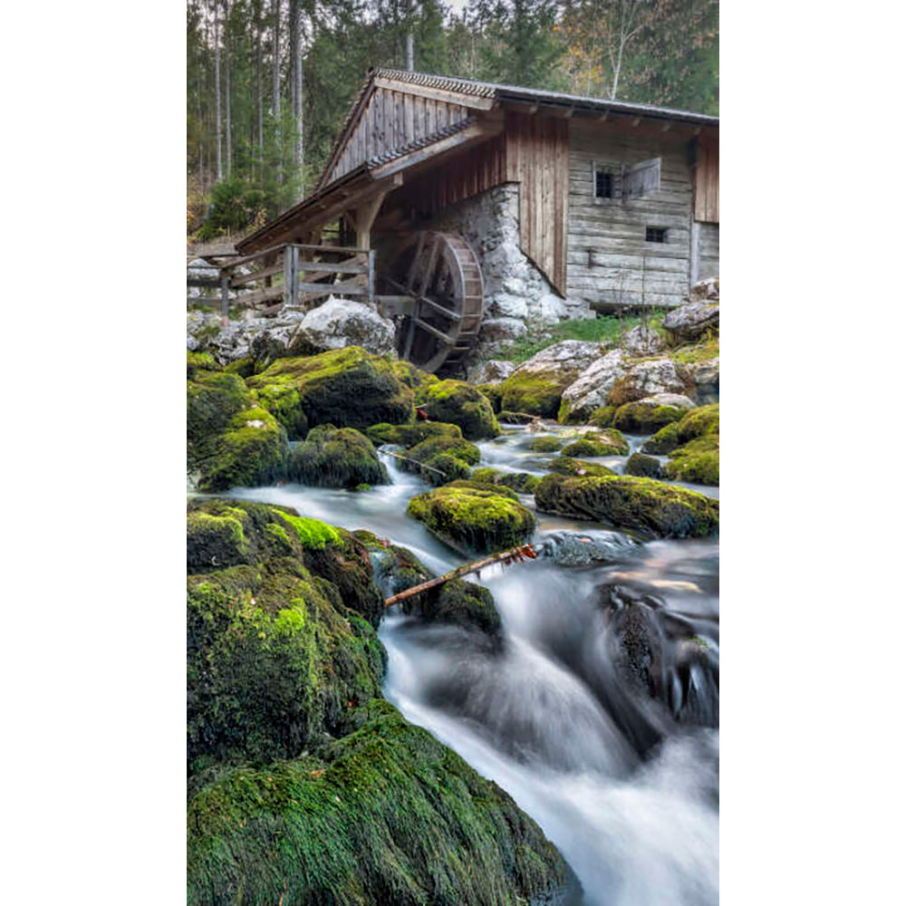 Panneau mural douche VIPANEL - Inspiration nature Cabane en montage - Finition brillant