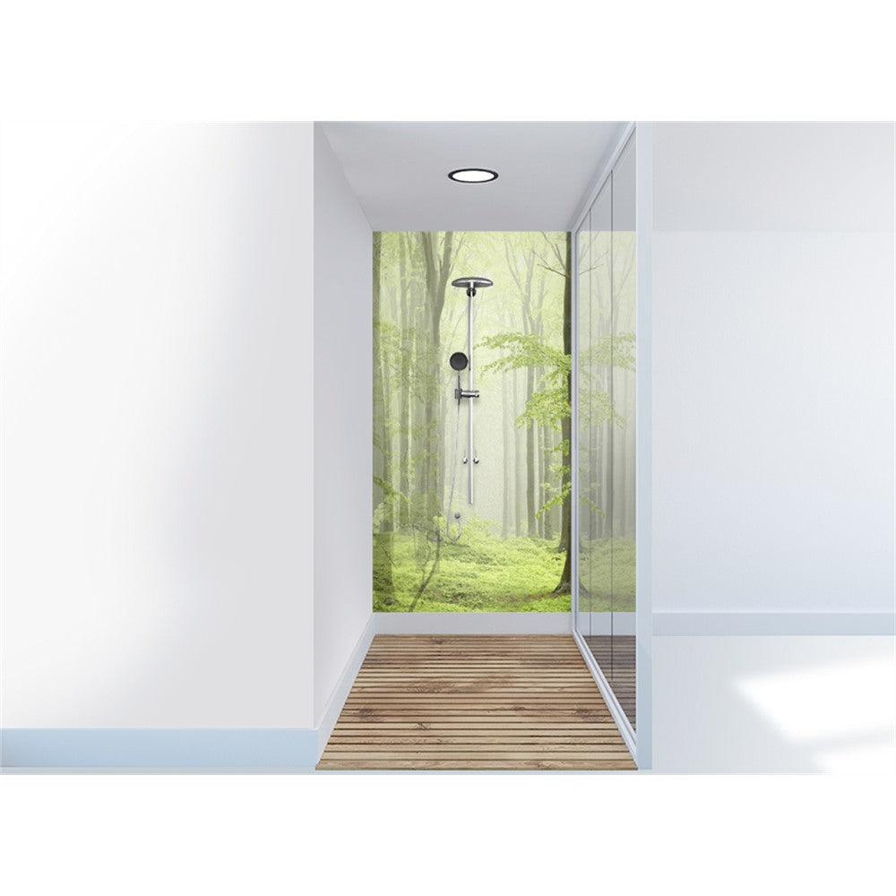 Panneau mural douche VIPANEL - Inspiration nature Brouillard forestier - Finition brillant