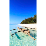 Panneau mural douche VIPANEL - Inspiration nature Bateau de pêcheur tropical - Finition brillant