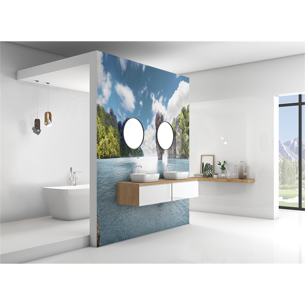 Panneau mural douche VIPANEL - Inspiration nature Thaïlande roche - Finition brillant