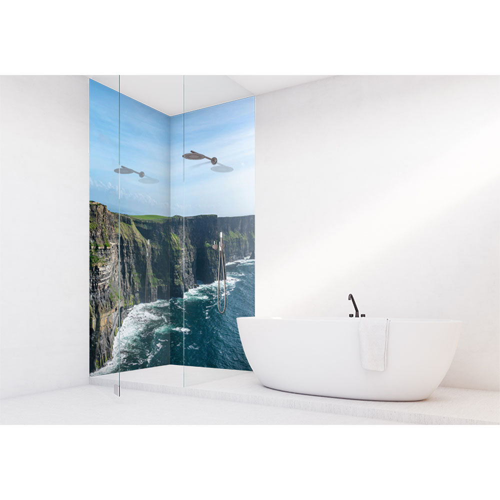 Panneau mural douche VIPANEL - Inspiration nature Falaises de Moher - Finition brillant