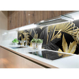 Panneau mural douche VIPANEL - Inspiration nature Feuillage doré - Finition velvet