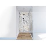 Panneau mural douche VIPANEL - Inspiration nature Feuillage gris - Finition mat