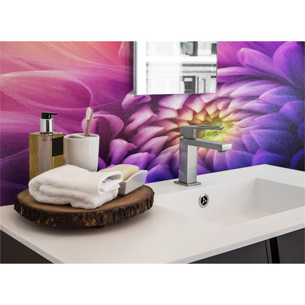 Panneau mural douche VIPANEL - Inspiration nature Chrysantheme violet - Finition brillant