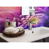 Panneau mural douche VIPANEL - Inspiration nature Chrysantheme violet - Finition brillant