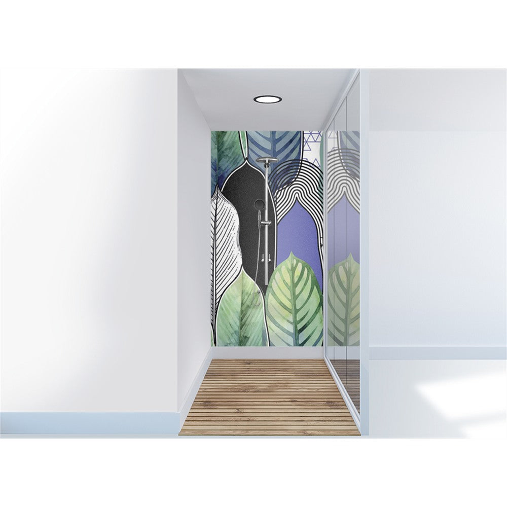 Panneau mural douche VIPANEL - Inspiration nature Papier peint feuilles grandes - Finition mat