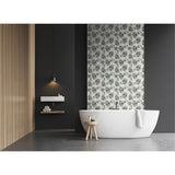 Panneau mural douche VIPANEL - Inspiration nature Coquelicots vert - Finition mat