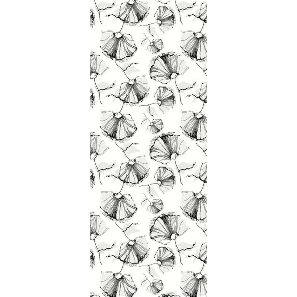 Panneau mural douche VIPANEL - Inspiration nature Coquelicots gris - Finition mat