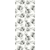 Panneau mural douche VIPANEL - Inspiration nature Coquelicots gris - Finition mat
