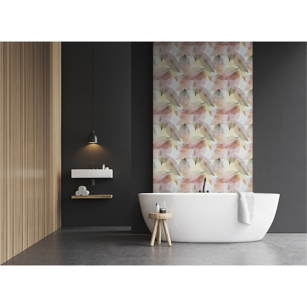 Panneau mural douche VIPANEL - Inspiration nature Feuilles transparentes - Finition mat
