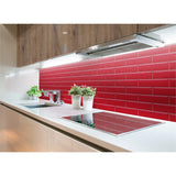 Panneau mural douche VIPANEL - Carrelage Rétro rouge - Finition brillant