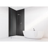 Panneau mural douche VIPANEL - Carrelage Arrêtes noires - Finition brillant