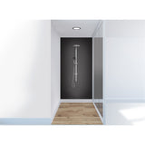 Panneau mural douche VIPANEL - Carrelage Arrêtes noires - Finition brillant