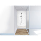 Panneau mural douche VIPANEL - Carrelage Mosaïque marbre greige - Finition brillant