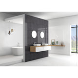 Panneau mural douche VIPANEL - Carrelage Dalle grise - Finition brillant