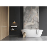 Panneau mural douche VIPANEL - Carrelage Dalle grise - Finition brillant
