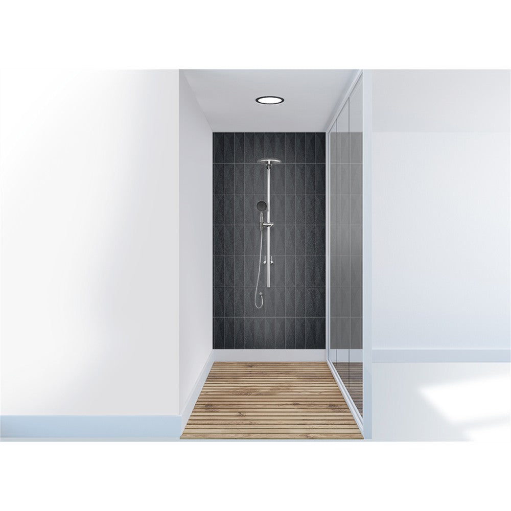 Panneau mural douche VIPANEL - Carrelage Avantgarde gris - Finition brillant