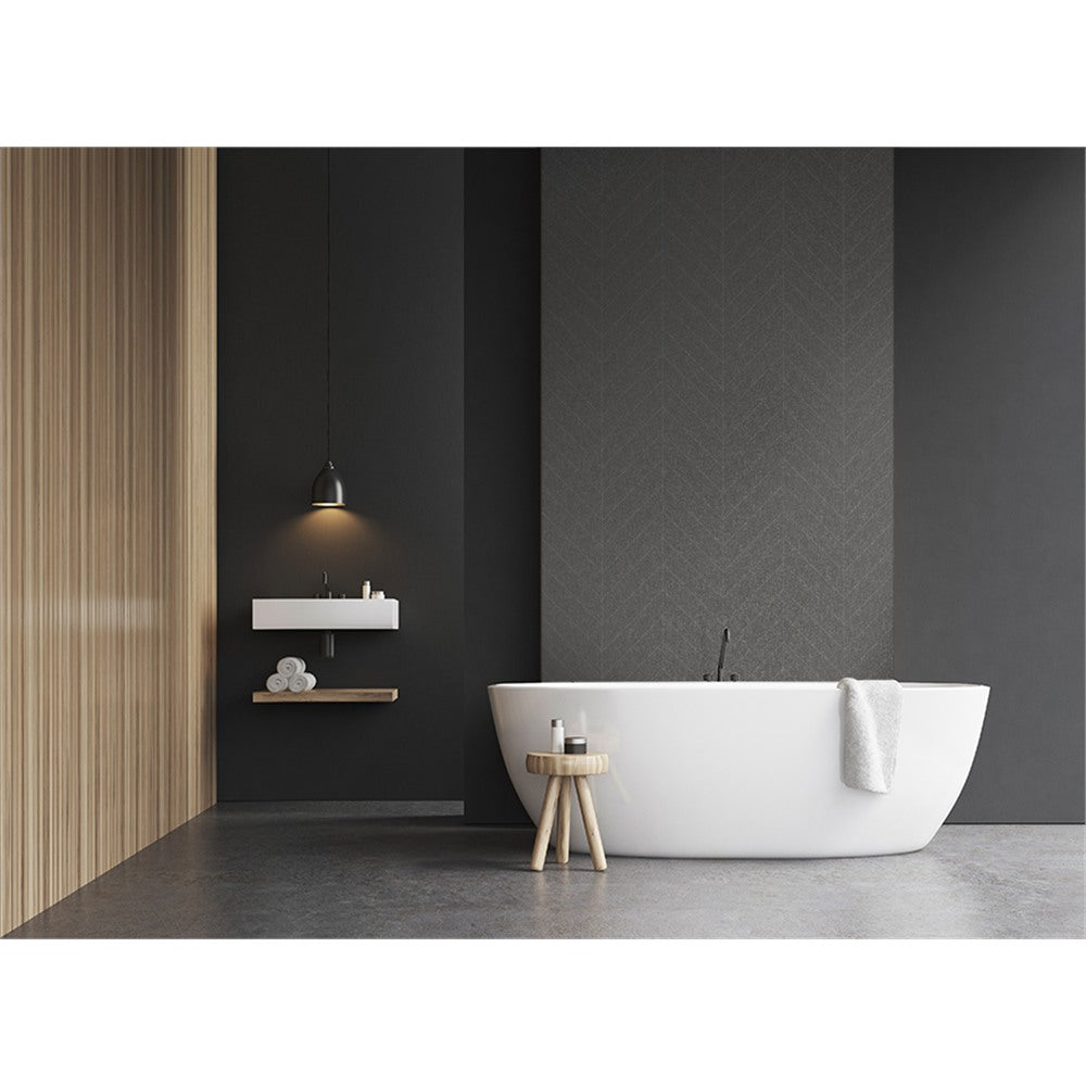 Panneau mural douche VIPANEL - Carrelage Arretes grises - Finition brillant