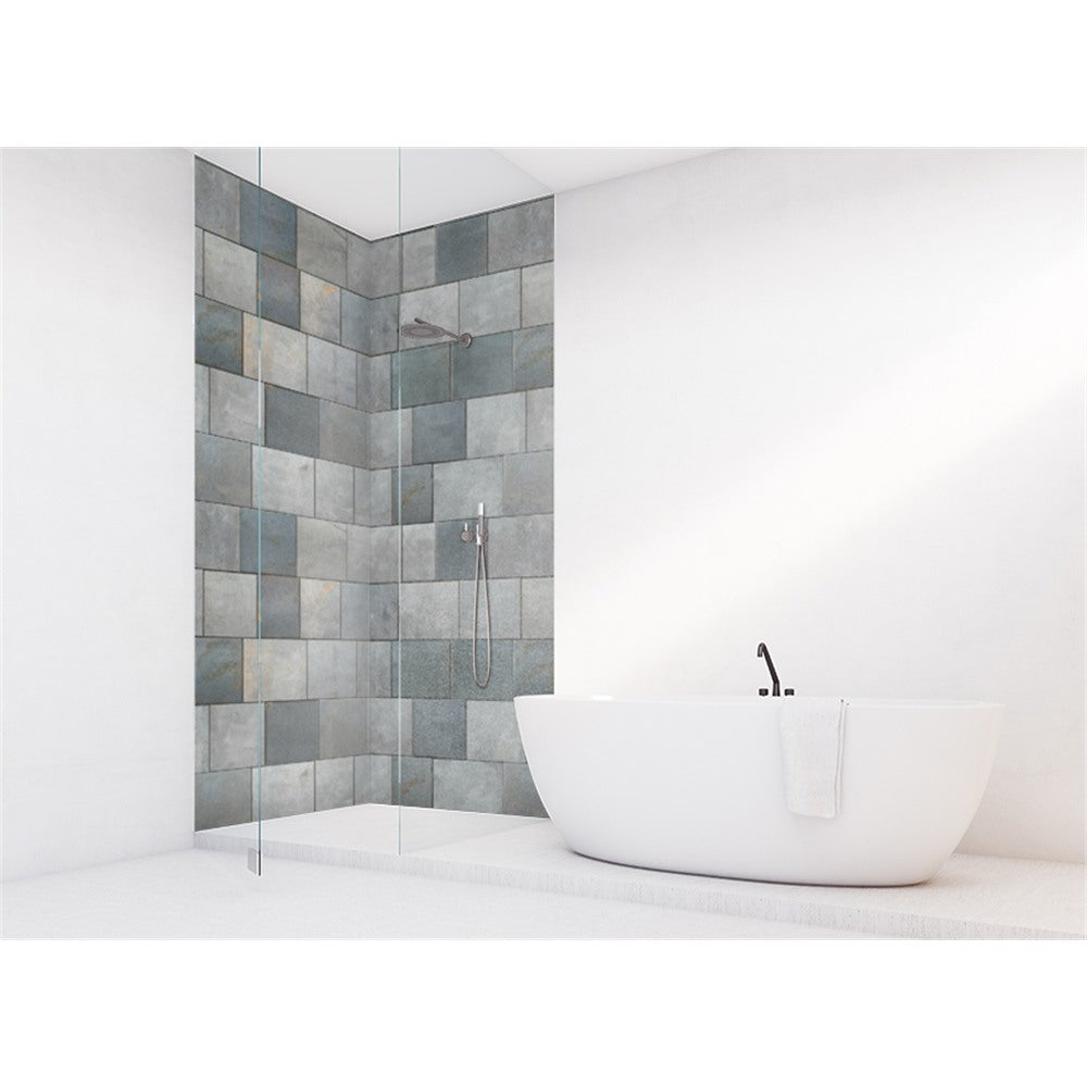Panneau mural douche VIPANEL - Carrelage Béton métallique - Finition brillant