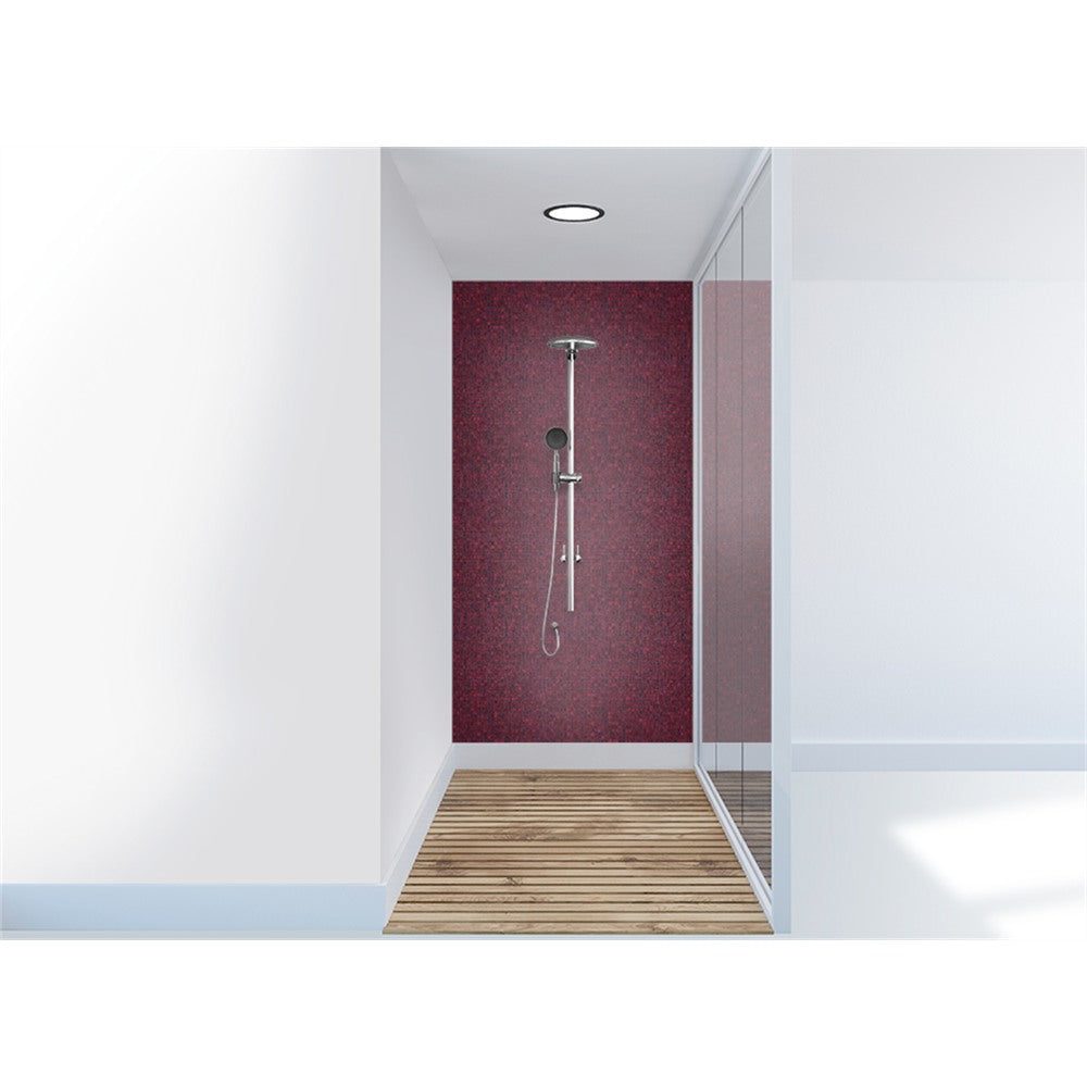 Panneau mural douche VIPANEL - Carrelage Mosaïque rubis - Finition brillant