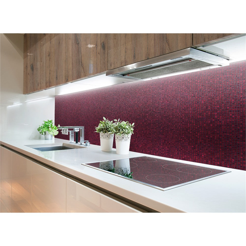 Panneau mural douche VIPANEL - Carrelage Mosaïque rubis - Finition brillant