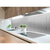 Panneau mural douche VIPANEL - Carrelage Carreaux gris blanc - Finition brillant