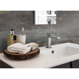 Panneau mural douche VIPANEL - Carrelage Pierre Catsello foncé - Finition brillant