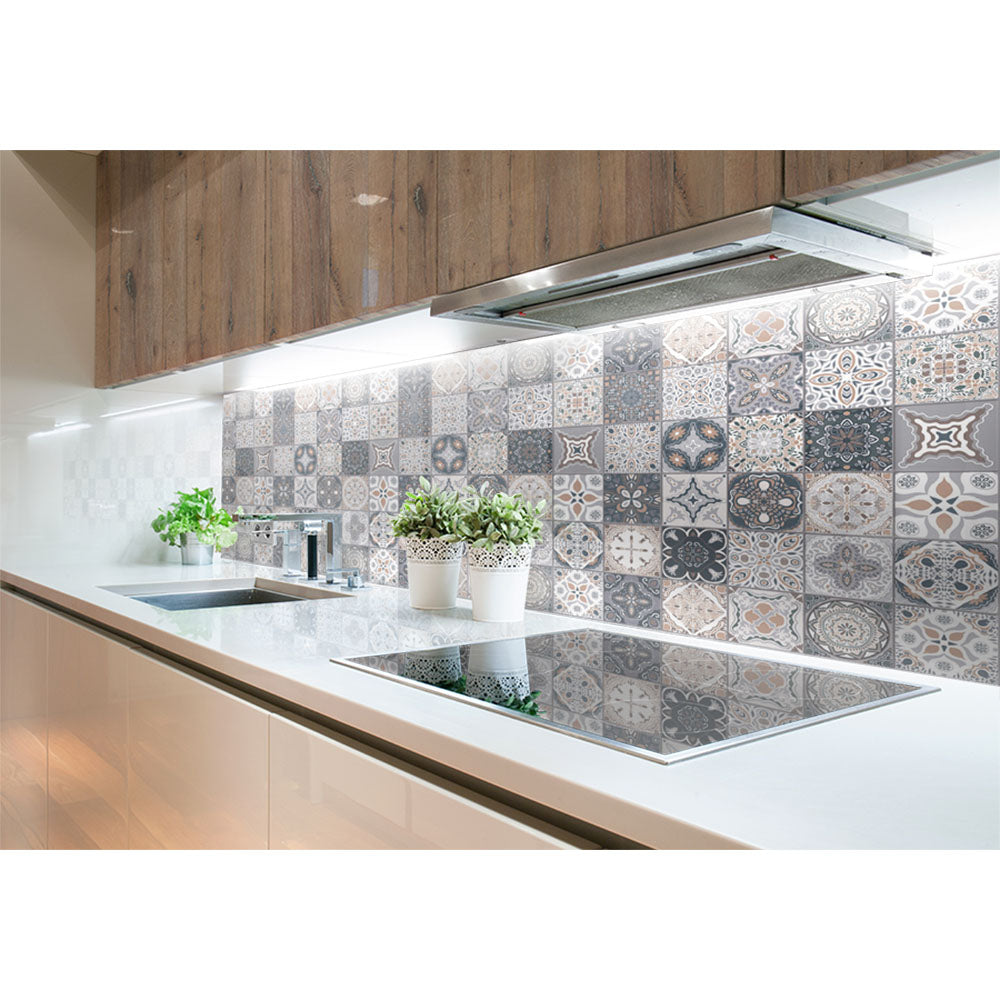 Panneau mural douche VIPANEL - Carrelage Carreaux Portugais traditionnel - Finition brillant