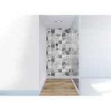 Panneau mural douche VIPANEL - Carrelage Carreaux floraux - Finition brillant