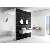 Panneau mural douche VIPANEL - Motif Moderne noir - Finition velvet