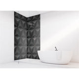 Panneau mural douche VIPANEL - Motif Moderne noir - Finition velvet