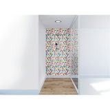 Panneau mural douche VIPANEL - Motif Cercles coloriés - Finition velvet