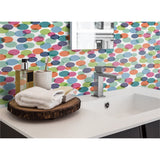 Panneau mural douche VIPANEL - Motif Cercles coloriés - Finition velvet