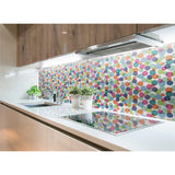 Panneau mural douche VIPANEL - Motif Cercles coloriés - Finition velvet
