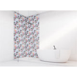 Panneau mural douche VIPANEL - Motif Cube pastel - Fintion velvet