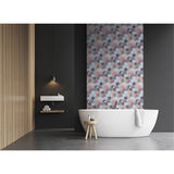 Panneau mural douche VIPANEL - Motif Cube pastel - Fintion velvet