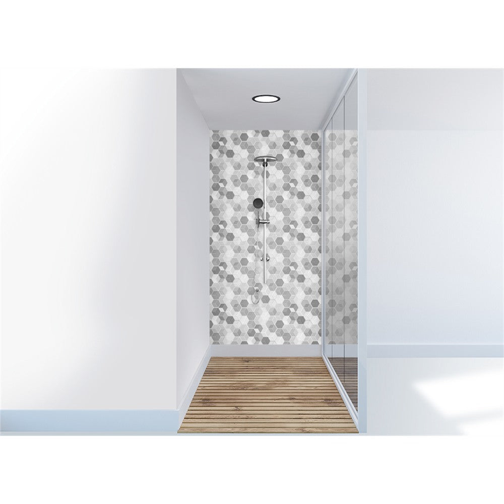 Panneau mural douche VIPANEL - Motif Cubes monochromes - Finition velvet