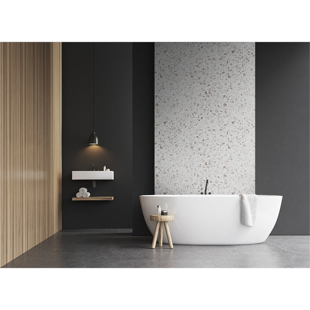 Panneau mural douche VIPANEL - Pierre Terrazzo - Finition mat