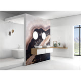 Panneau mural douche VIPANEL - Pierre Cristal rose - Finition brillant