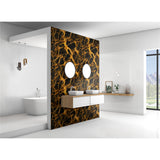 Panneau mural douche VIPANEL - Pierre Cristal jaune - Finition brillant