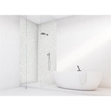Panneau mural douche VIPANEL - Pierre Terrazzo gris clair - Finition mat