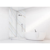 Panneau mural douche VIPANEL - Pierre Marbre naturel Diagonal - Finition mat