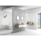 Panneau mural douche VIPANEL - Pierre Terrazzo classique gris - Finition mat